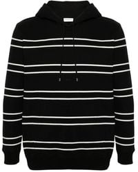 Saint Laurent - Striped Hoodie - Lyst