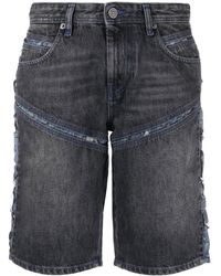 DIESEL - Jeans-Shorts mit Logo-Patch - Lyst