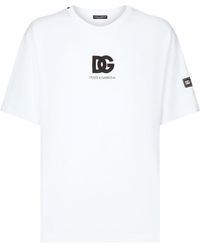 Dolce & Gabbana - T-Shirt With Logo Application - Lyst