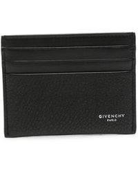 Givenchy - Logo-Print Grained Leather Card Holder - Lyst