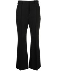 Lanvin - Flared Cropped Wool Trousers - Lyst