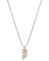 Emporio Armani - Logo-Pendant Necklace - Lyst