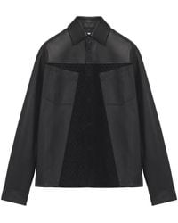 McQueen - Panelled Leather Overshirt - Lyst