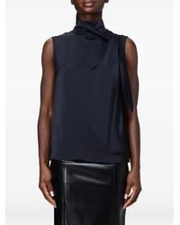 Hanita - Tie-Neck Sleeveless Top - Lyst
