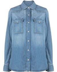 7 For All Mankind - Denim Blouse - Lyst