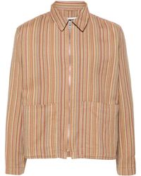 YMC - Bay City Striped Shirt Jacket - Lyst