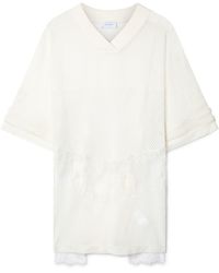 Off-White c/o Virgil Abloh - Camiseta semitranslúcida con paneles - Lyst