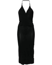 Rick Owens - Rose Cowl-Effect Midi Dress - Lyst