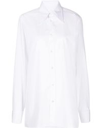 Maison Margiela - Straight-point Collar Cotton Shirt - Lyst