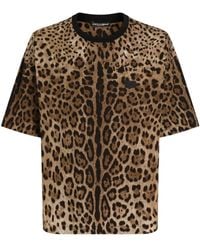 Dolce & Gabbana - Leopard Print T-Shirt - Lyst