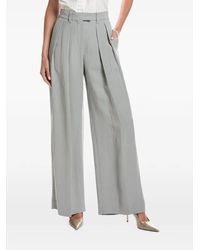 Brunello Cucinelli - Pleated Wide-Leg Trousers - Lyst
