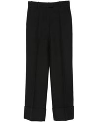 Valentino Garavani - Turned-Up-Cuff Tailored Trousers - Lyst