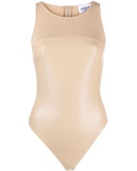 Wolford - Panelled Faux-leather Bodysuit - Lyst