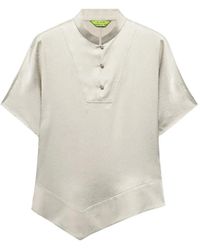 Shanghai Tang - Drape Frog-Button Asymmetric Top - Lyst