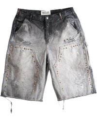 Satoshi Nakamoto - Danny's Carpenter Stud-Embellished Distressed Shorts - Lyst