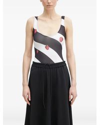 Fiorucci - Raspberry-Print Striped Bodysuit - Lyst