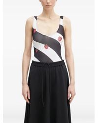 Fiorucci - Raspberry-Print Striped Bodysuit - Lyst