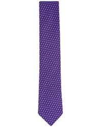 ZEGNA - Palm-Tree-Print Silk Tie - Lyst
