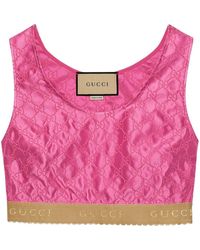 Gucci - Monogram-pattern Cropped Top - Lyst