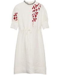 Prada - Mini-Robe En Tissu Décontracté Brodé - Lyst