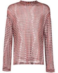 VITELLI - Open-Knit Striped Sweatshirt - Lyst