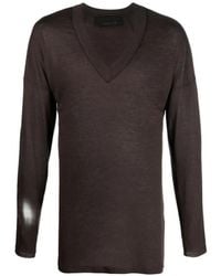 Tessitura - V-Neck Long-Sleeve T-Shirt - Lyst