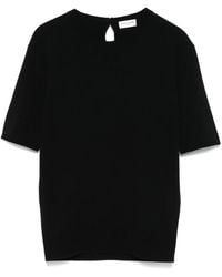 Saint Laurent - T-Shirt Aus Wolle - Lyst
