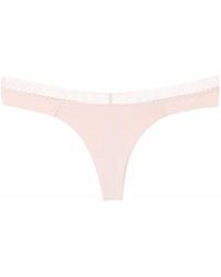 Calvin Klein Charming Rose Print Thong in White | Lyst