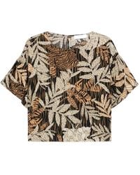 Kaos - Blouse À Motif Végétal - Lyst