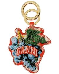 Ganni - Schlüsselanhänger Mit Logo - Lyst