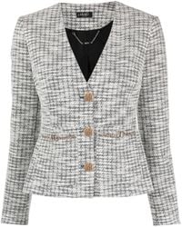 Liu Jo - V-neck Tweed Jacket - Lyst