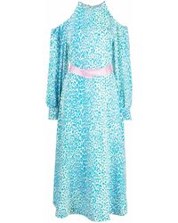 Stella McCartney - Leopard-Print Belted Dress - Lyst
