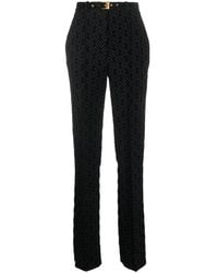 Elisabetta Franchi - Monogram-pattern Trousers - Lyst
