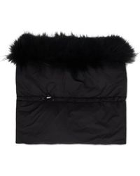 Moorer - Bufanda Ruby-Op Acolchada Con Ribete De Pelo Artificial - Lyst