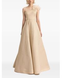 Gemy Maalouf - One-Shoulder 3D Flowers Gown - Lyst