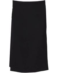 P.A.R.O.S.H. - Jupe En Laine Mélangée À Coupe Mi-Longue - Lyst