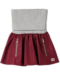 Miu Miu - Technical Fabric Miniskirt - Lyst