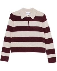 Kujten - Royce Stripe Polo-Collar Sweater - Lyst