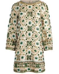 Alice + Olivia - Beaded-Embellishment Mini Dress - Lyst