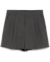 Michael Kors - Raw Edged Pleated Shorts - Lyst