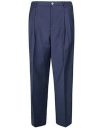 Amaranto - Pleated Straight-Leg Trousers - Lyst