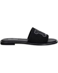 Max Mara - Logo-Appliqué Sandals - Lyst