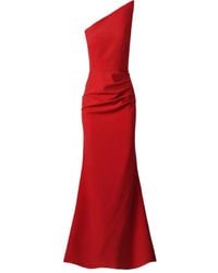 MOOS STUDIO - Asymmetric-Neck Maxi Dress - Lyst