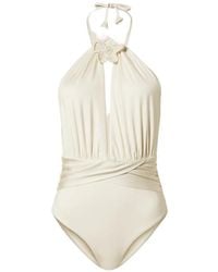 Twinset - One-Piece Swimsuit With Crochet Brooch - Lyst