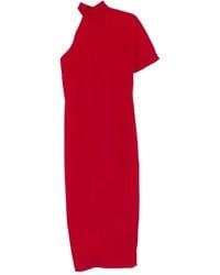 ‎Taller Marmo - Asymmetrical-Sleeve Midi Dress - Lyst