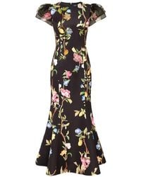LEO LIN - Sofia Floral-Print Puff-Sleeve Maxi Dress - Lyst