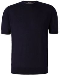 Colombo - Crew-Neck Fine-Knit T-Shirt - Lyst