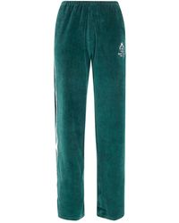 Sporty & Rich - Side-Stripe Logo-Embroidered Tack Pants - Lyst