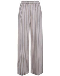 Semicouture - Striped Pleated Trousers - Lyst