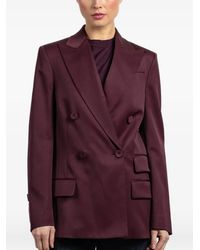 Another Tomorrow - Double-Breasted Blazer - Lyst